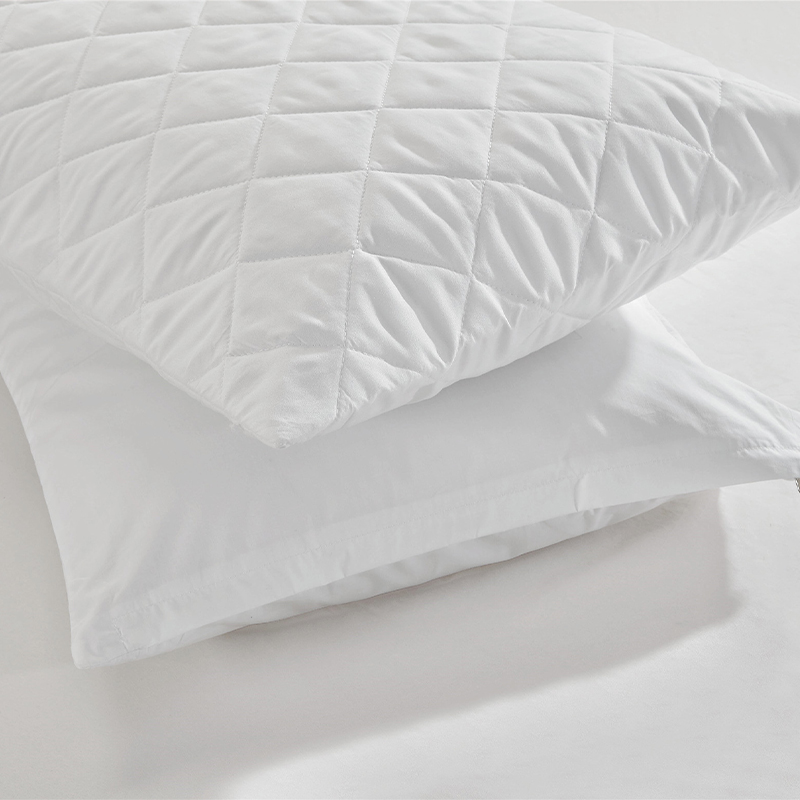 Zíper e protetor de travesseiro de cama de microfibra à prova d'água com zíper 100gsm