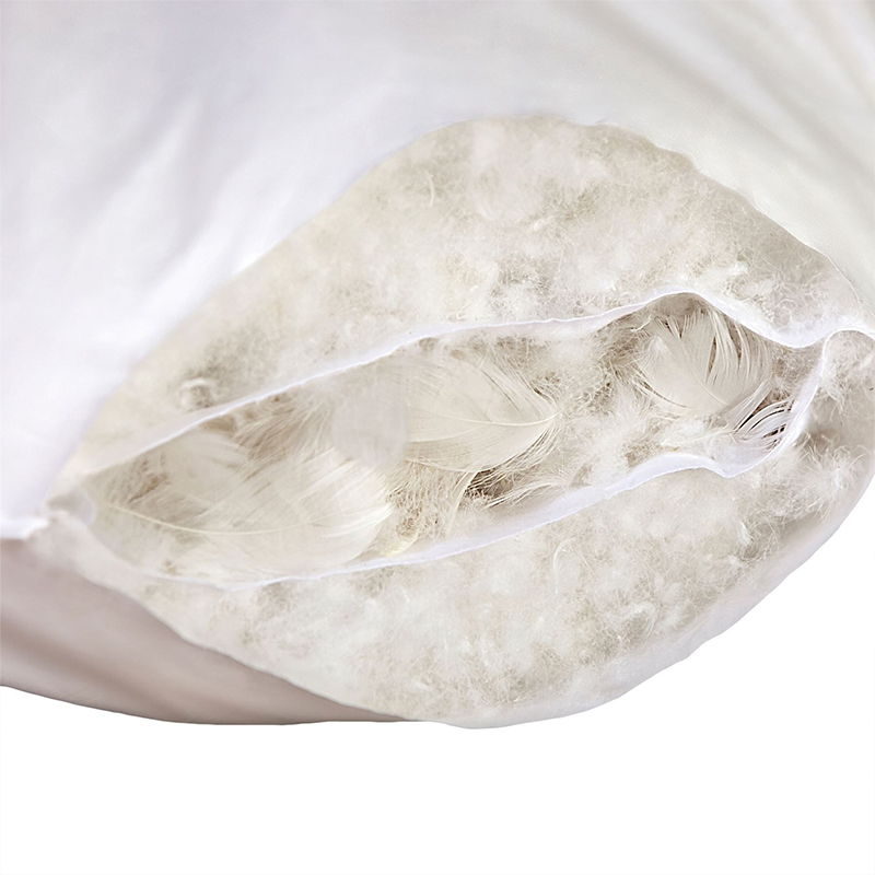 Como exatamente a adição de pequenas penas de ganso (2-4 cm) em travesseiros de sono para hotéis de ganso Down Feather ajudam a dispersar a pressão?