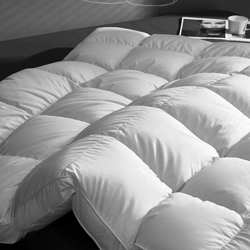 233TC Cotton Shell 1500gsm Duck Down Down Feather Quilted Mattress Topper para hotéis