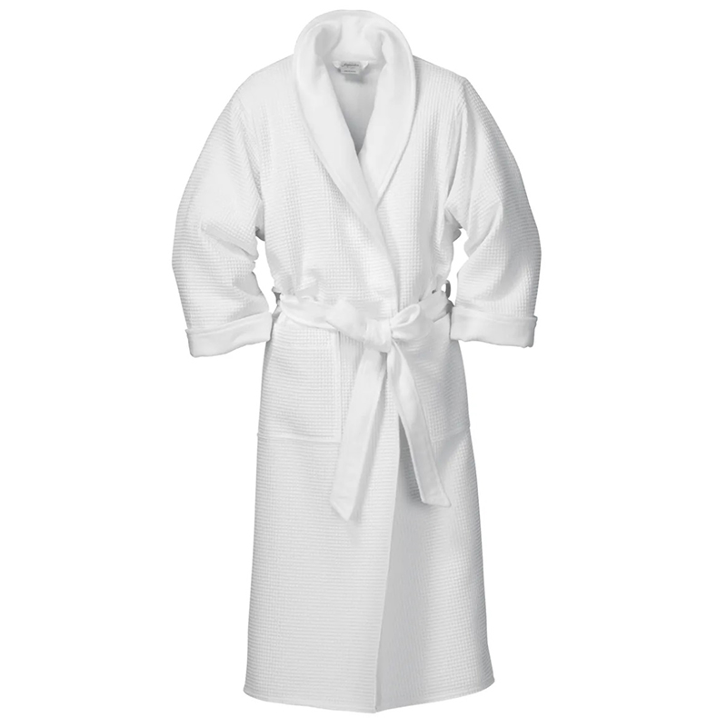 100 % algodão branco 400gsm Terry Waffle Bathrobe para hotel