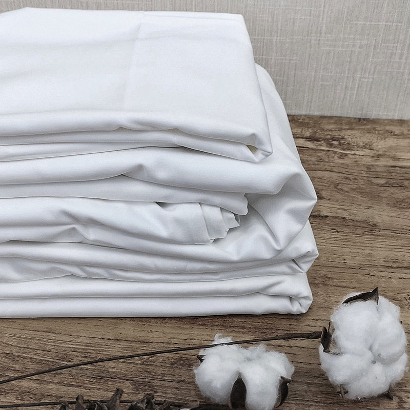 Algodão puro Pure White T250 Sateen Hotel Plain Hotel Sheets