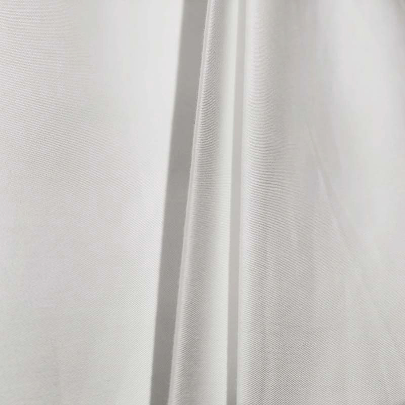 Algodão puro 250TC Plain Satin White Hotel Bedding Fabric