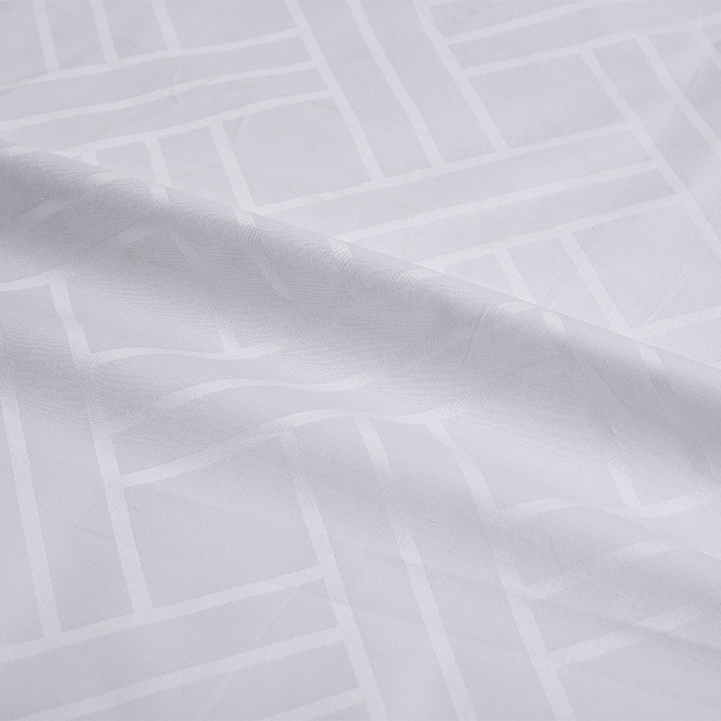 Tecido puro de algodão branco Jacquard Hotel Ficha